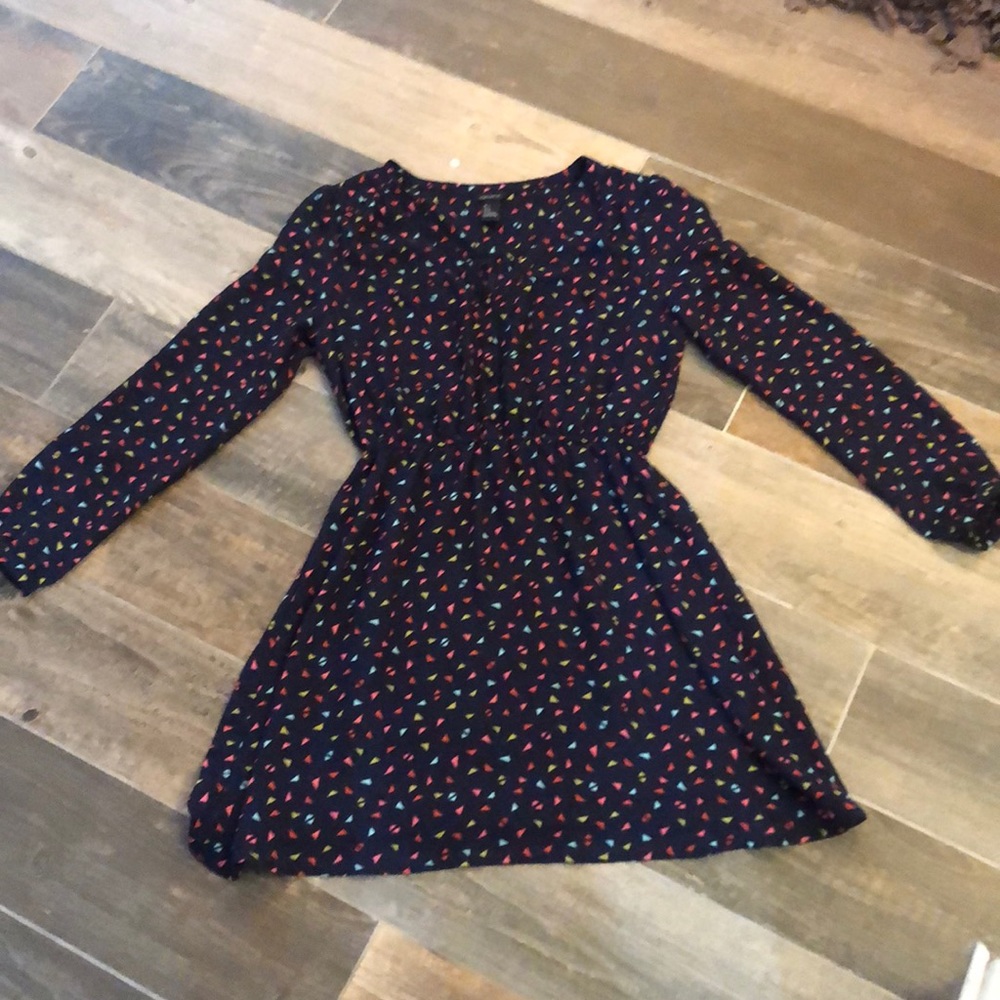 NWOT Navy geometric dress
